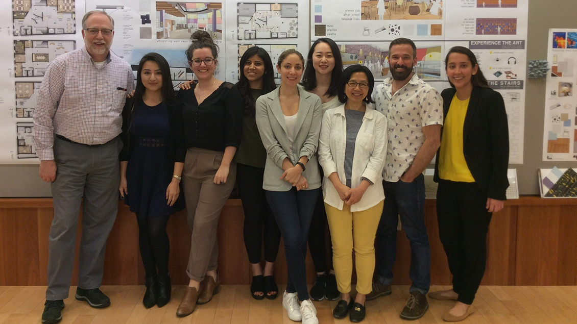 Anddie and fellow classmates after their final Thesis presentations in May 2018.