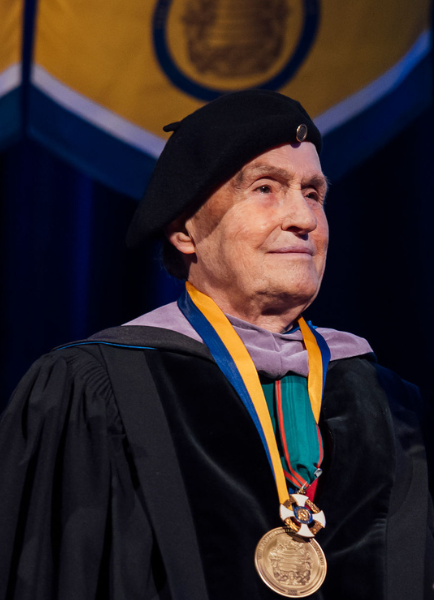 Franco Viticeillo, '68, stands for recognition at the BAC's 2025 Commencement Ceremony and to receive his honorary degree.