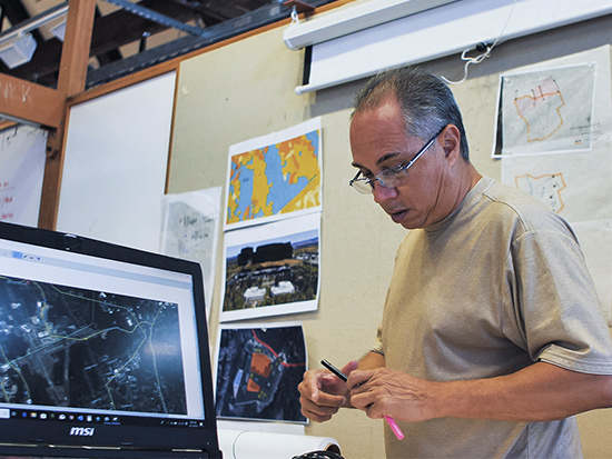 man working on computer